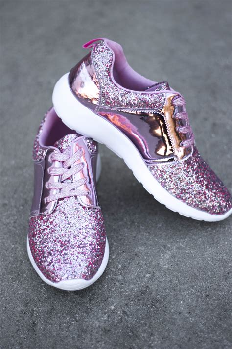 sparkly white tennis shoes